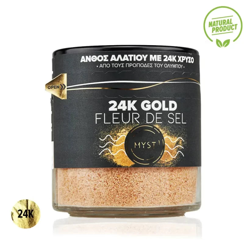Saltblomma med 24K Ätbart Guld