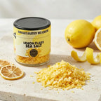 Gula pyramidformade havssaltflingor (Torkad citron)
