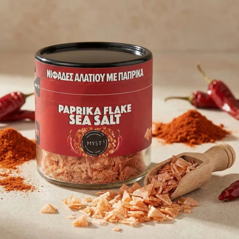 Röda pyramidformade havssaltflingor (Paprika)