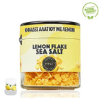 Gula pyramidformade havssaltflingor (Torkad citron)