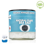 Naturliga pyramidformade havssaltflingor