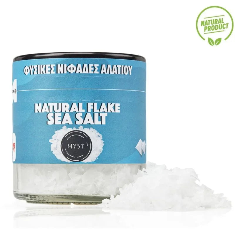 Naturliga pyramidformade havssaltflingor