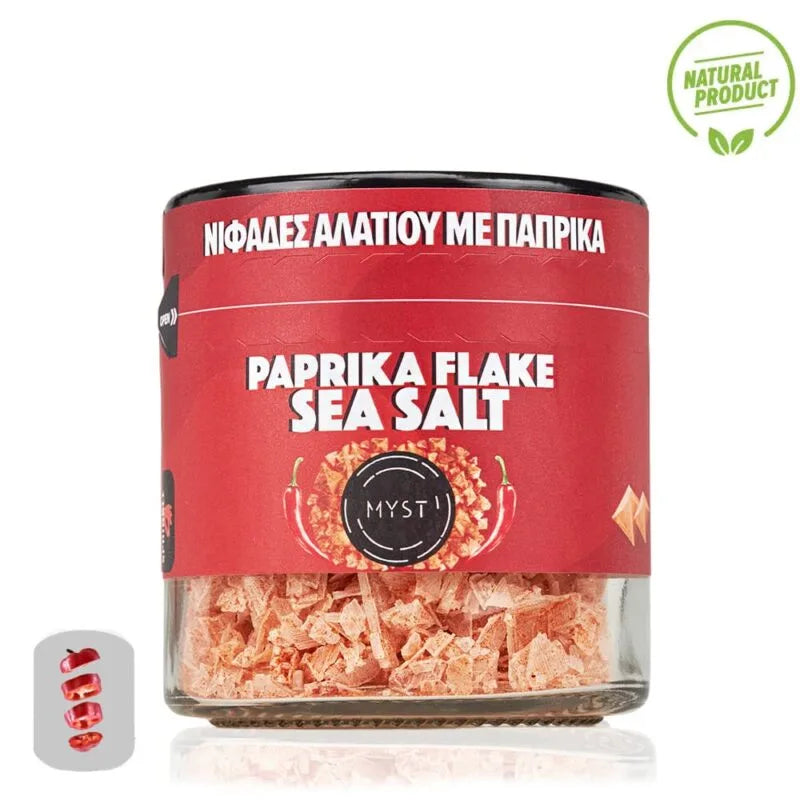 Röda pyramidformade havssaltflingor (Paprika)