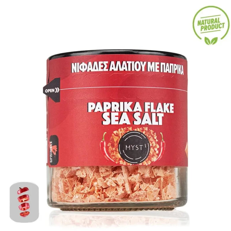 Röda pyramidformade havssaltflingor (Paprika)