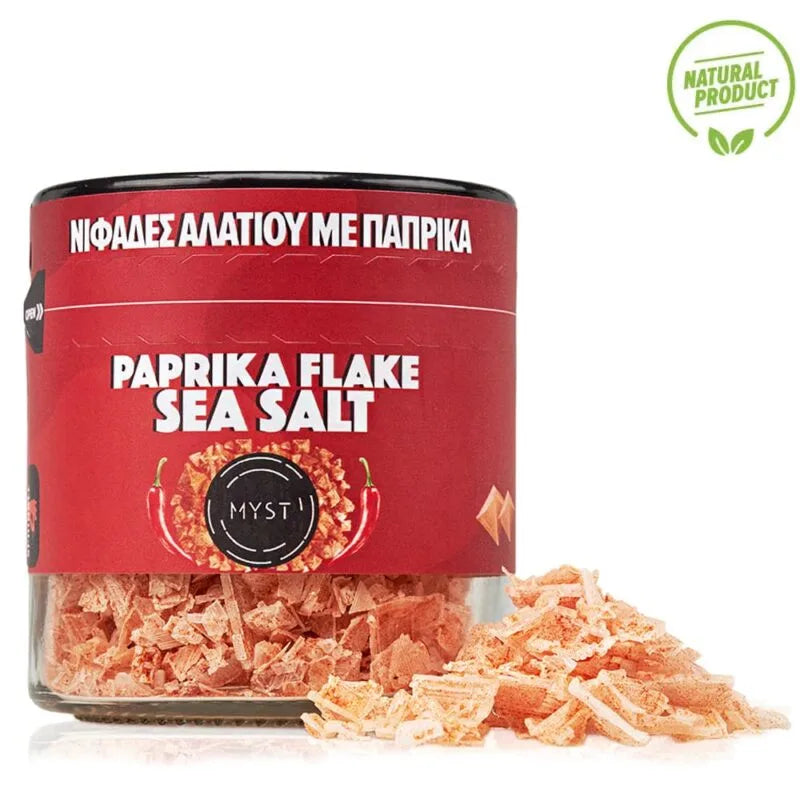 Röda pyramidformade havssaltflingor (Paprika)